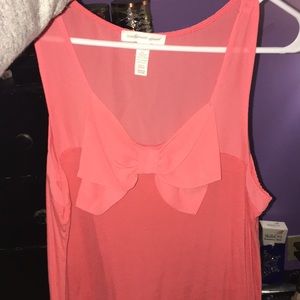 pink bow tie tank